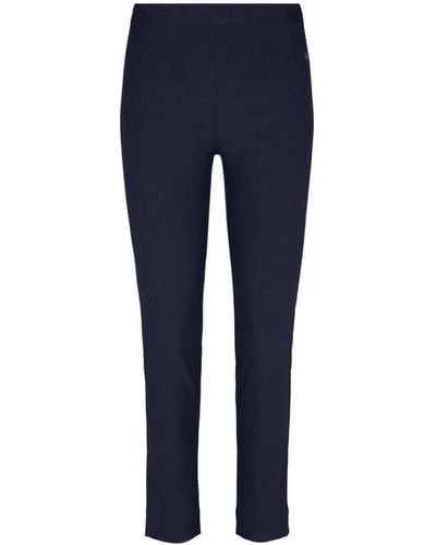 LauRie Slim navy pantaloni vita elastica - Blu
