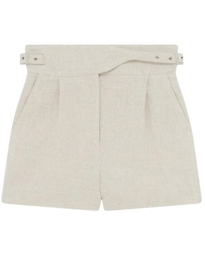 IRO High-waisted shorts mit gürtel - Natur