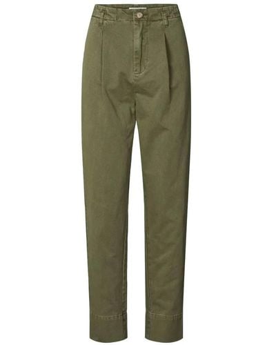 Rabens Saloner Cropped trousers - Verde