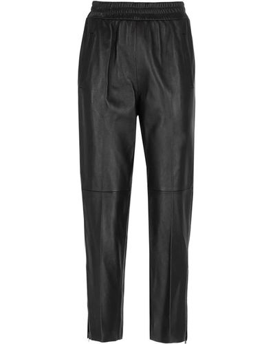 Golden Goose Leather trousers - Grau