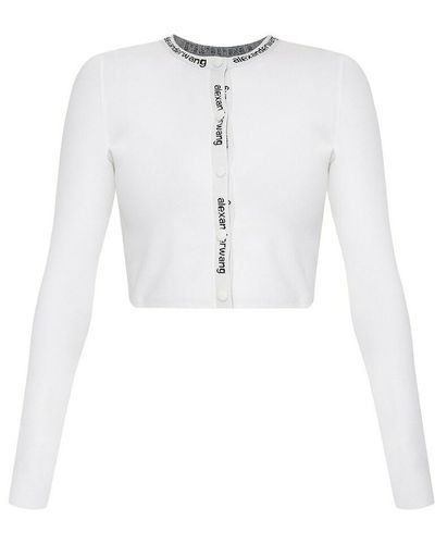 T By Alexander Wang Cropped cardigan - Bianco