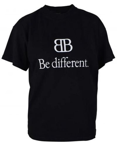 Balenciaga Schwarzes bb logo t-shirt