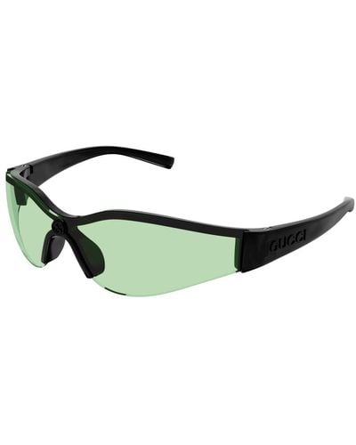 Gucci Trendige semi-rimless sports sonnenbrille - Grün