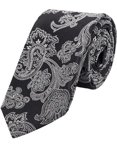 Kiton Seiden paisley krawatte - Grau