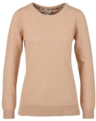 Barbour Round-Neck Knitwear - Natural