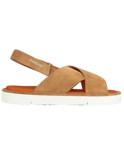 Pànchic Shoes > sandals > flat sandals - Marron