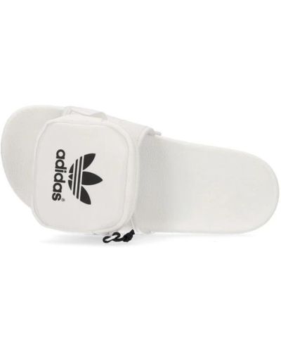 adidas Pool-Schlappen mit Reißverschlusstasche - Weiß