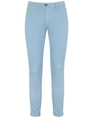 Re-hash Pantalone chino slim fit celeste - Blu