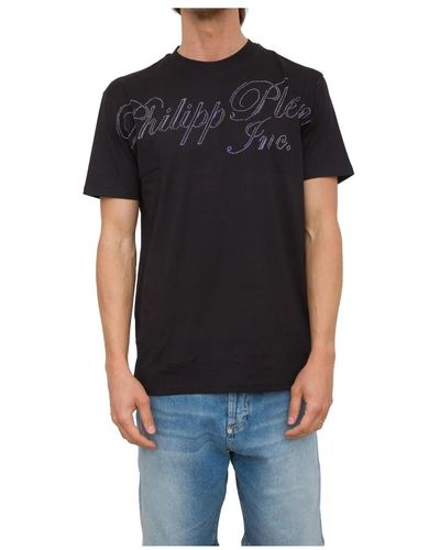 Philipp Plein Kristall rundhals t-shirt schwarz