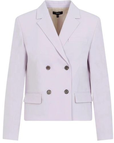 Theory Square double breasted jacket - Viola