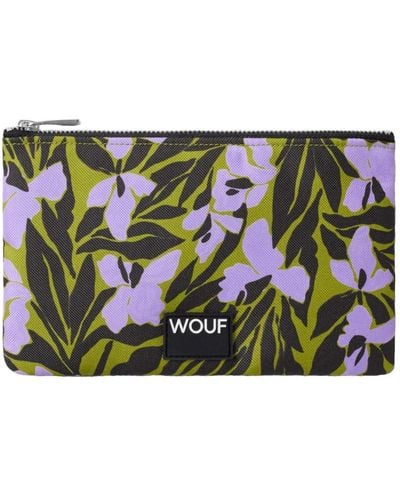 Wouf Pochette con fiori selvatici viola - Verde