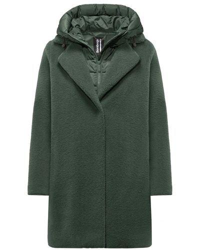 Bomboogie Abrigo de sherpa fleece - mantente cálida y a la moda - Verde