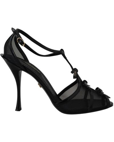 Dolce & Gabbana Schwarze stiletto sandalen