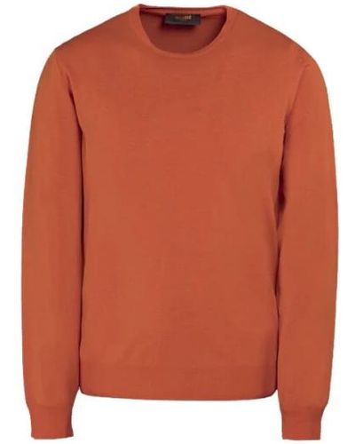 Moorer Knitwear,strickwaren mit rundhalsausschnitt - Orange