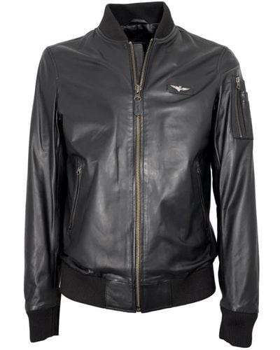 Aeronautica Militare Leather Jackets - Black