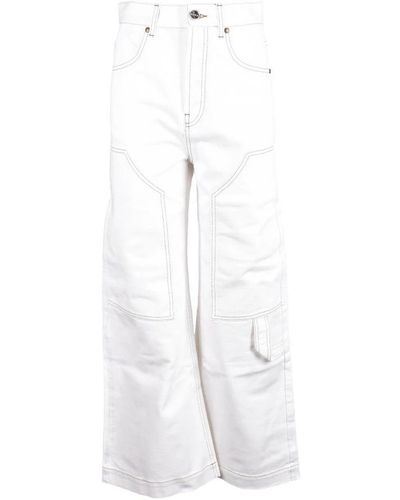 Erika Cavallini Semi Couture Wide Trousers - White