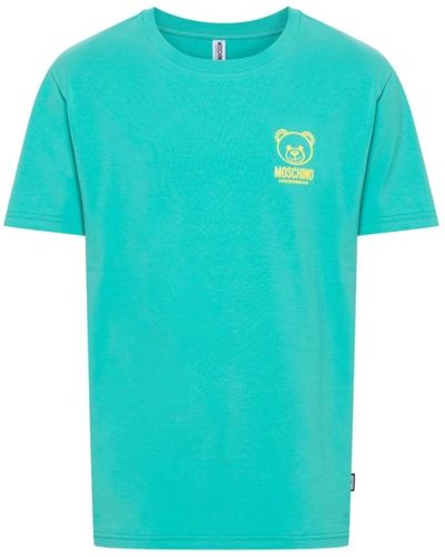 Moschino Grüne teddy bear t-shirts und polos - Blau