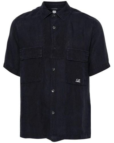 C.P. Company Short Sleeve Shirts - Blue