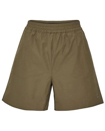 Gestuz Shorts cortos con cintura elástica - Verde
