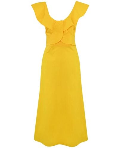 Liviana Conti Midi Dresses - Yellow