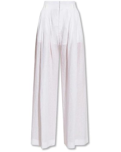 Chloé Linen trousers - Bianco