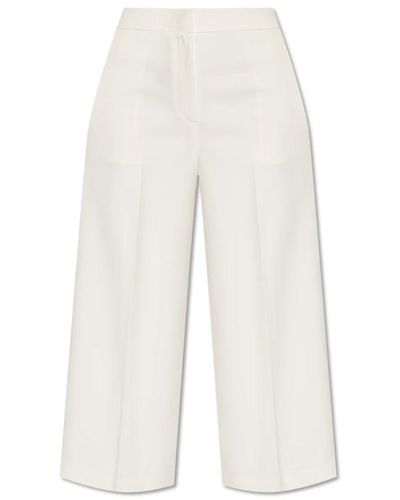 Theory Trousers > cropped trousers - Blanc
