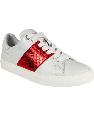 Barbara Bui Sneakers basse in pelle bianca - Rosso