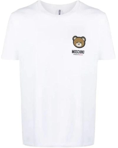 Love Moschino Weiße t-shirt und polo kollektion