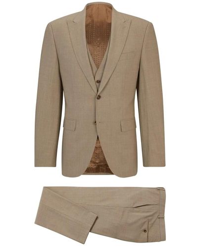 BOSS Single breasted suits - Natur