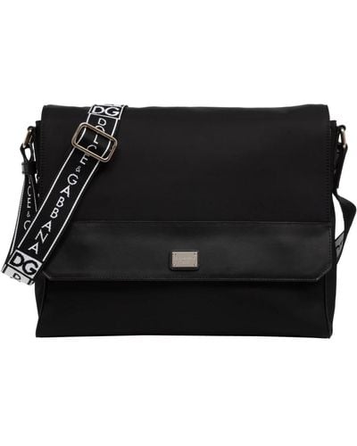Dolce & Gabbana Polyester Travel Shoulder Messenger Borse Bag - Black