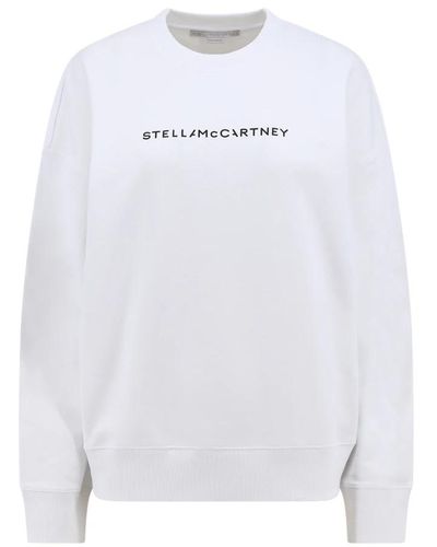 Stella McCartney Weißer sweatshirt mit logo-print