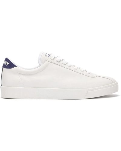 K-Way Sneaker da tennis bianca in pelle - Bianco