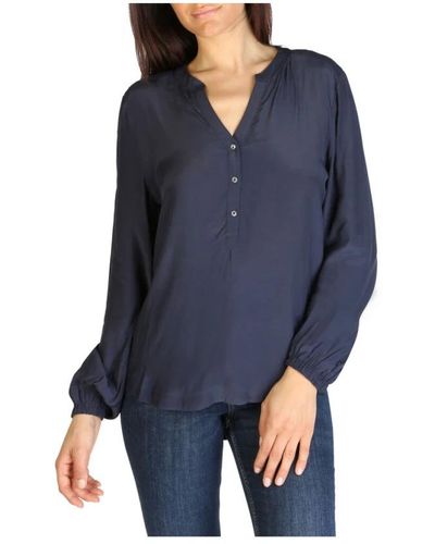 Tommy Hilfiger Womens Shirts Blouse - Blue