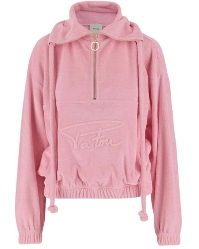 Patou Stylischer sweatshirt mit reißverschluss für frauen - Pink