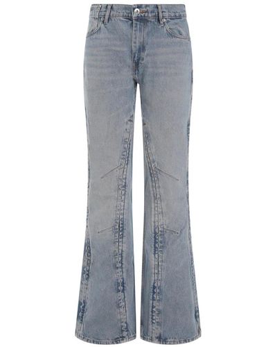 Y. Project Vintage rosa baumwoll flared leg jeans - Grau