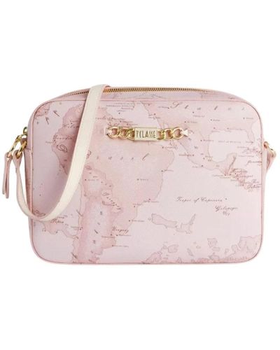 Alviero Martini 1A Classe Rosa print schultertasche frühling/sommer - Pink