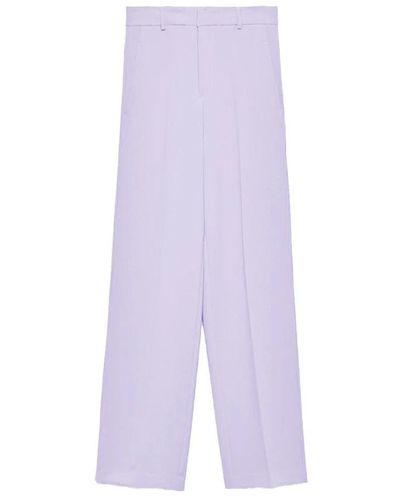 hinnominate Trousers > straight trousers - Violet