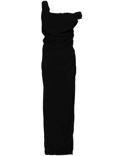 Vivienne Westwood Abito lungo nero con dettaglio drappeggiato