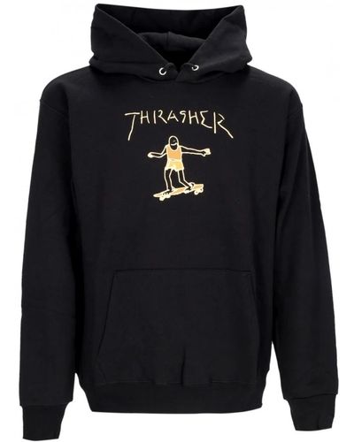 Thrasher Schwarz/braun gonz hoodie streetwear - Blau