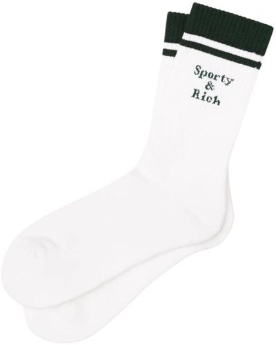 Sporty & Rich Socks - Blanco