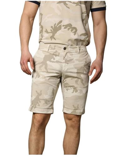 Mason's Camouflage slim fit bermuda shorts - Natur