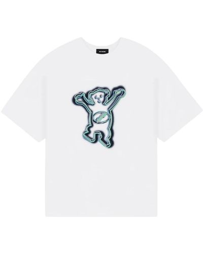 we11done Teddybär-print weißes t-shirt