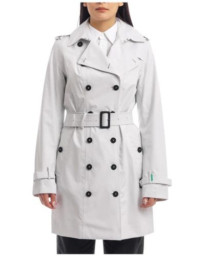 Save The Duck Trench Coats - Grey