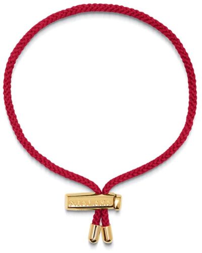 Nialaya Männer -stringarmband mit einstellbarem schloss - Rot