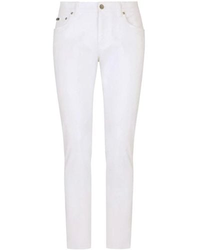 Dolce & Gabbana Slim-Fit Trousers - White