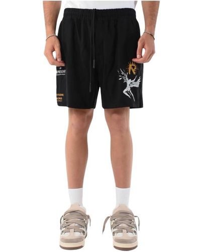 Represent Lyocell bermuda shorts mit elastischem bund - Schwarz