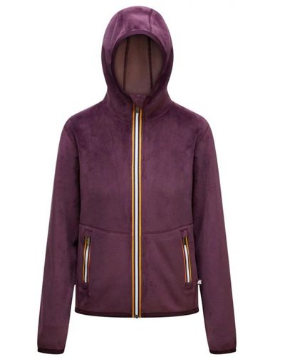 K-Way Lily velour double giacca - Viola