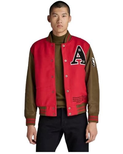 G-Star RAW Bomber Jackets - Red