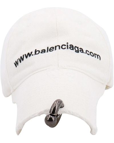 Balenciaga Sombrero de algodón elegante para mujeres - Blanco
