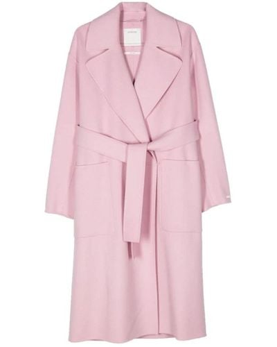 Sportmax Belted Coats - Pink
